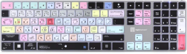 LogicKeyboard Titan Wireless Backlit Keyboard for Adobe Photoshop - Windows