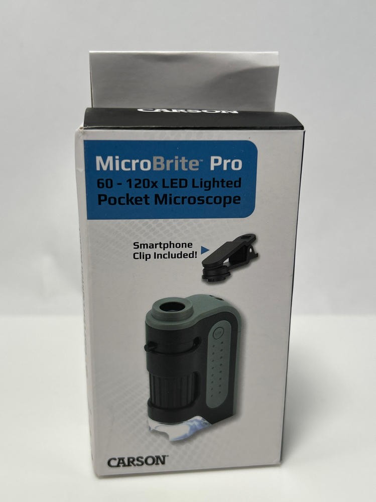 Carson MicroBrite Pro Digital Pocket Microscope 120x w/Phone Clip App MM-350