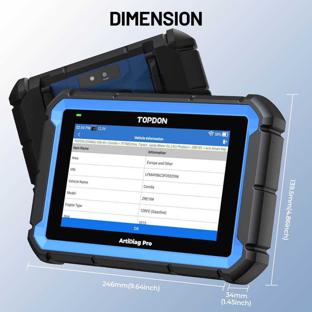TOPDON AD PRO V2.0 Auto Bidirectional Scanner Full System Diagnostic E-CU Coding