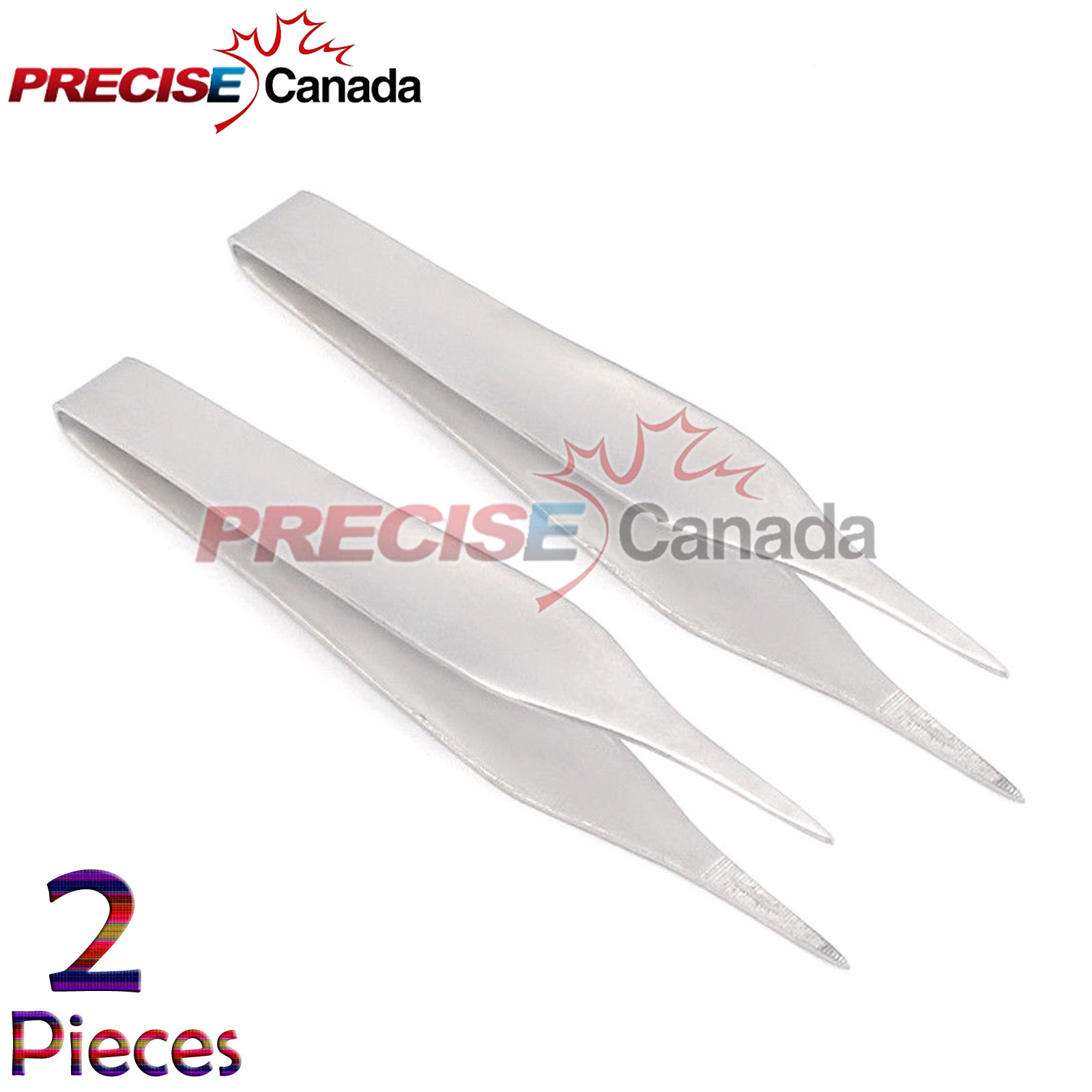 2 Feilchenfeld Splinter Forceps 3.5 inch Serrated Tips Surgical Instruments