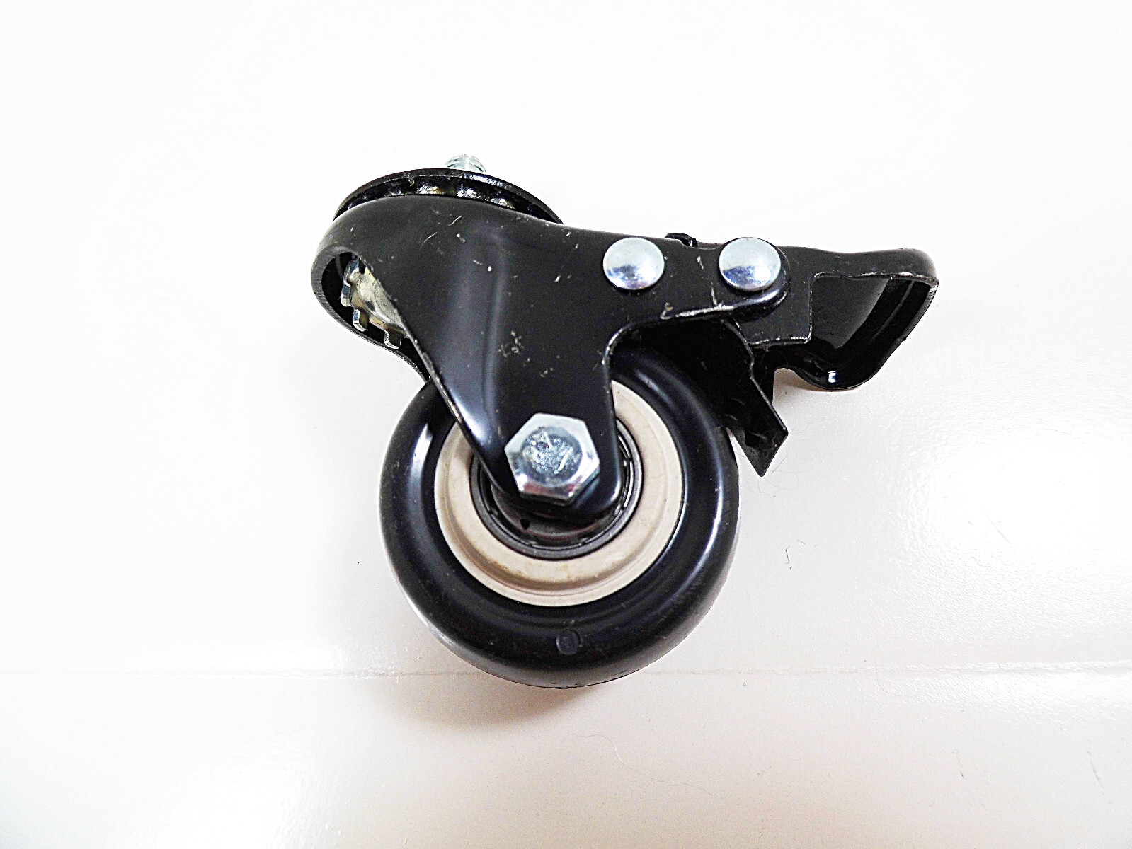 Caster Wheels with Cam Brake 2" x 7/8" Swivel Wheel Threaded Stem 1/2" x 1/4"