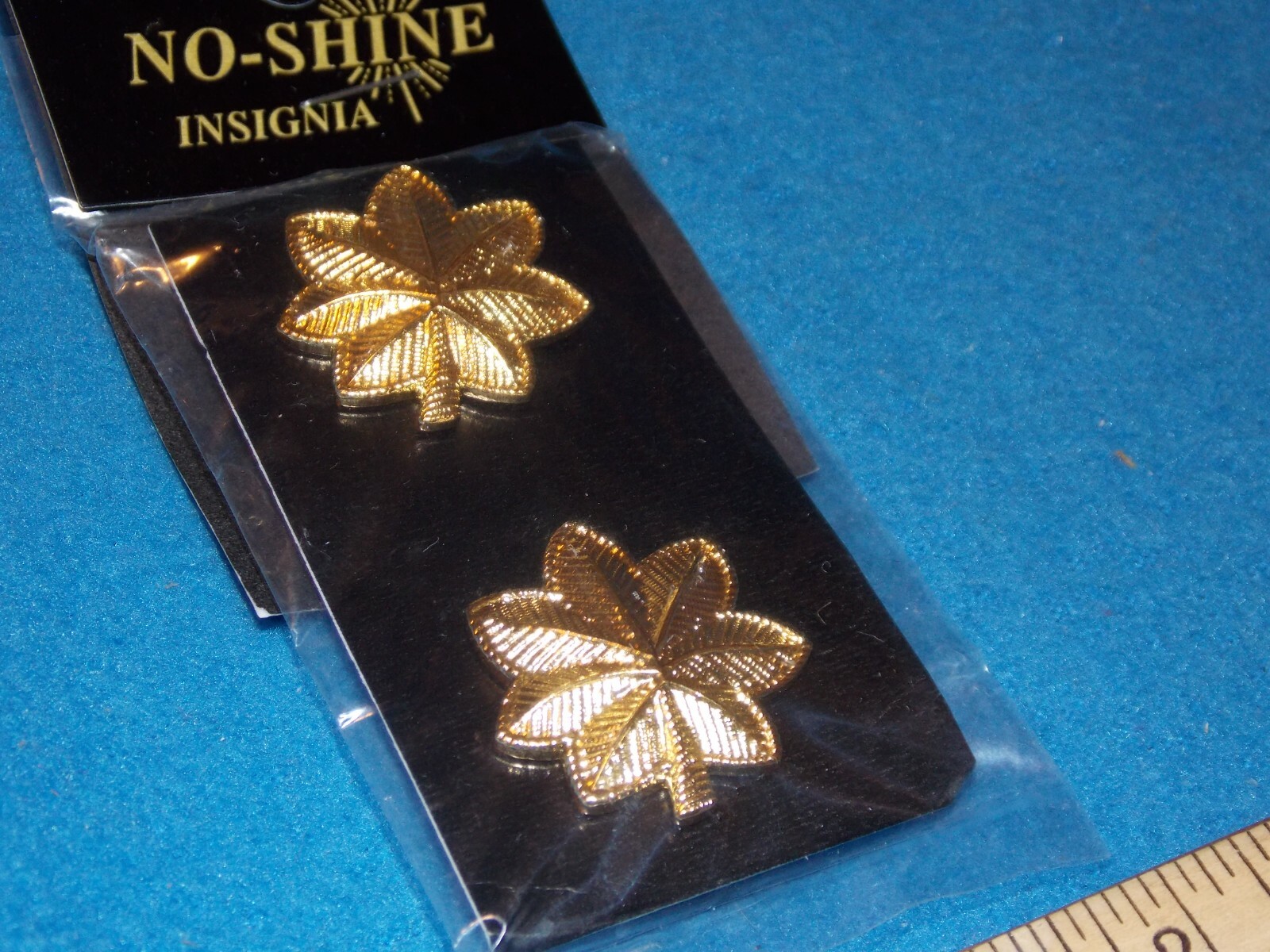 MAJOR - NO-SHINE COLLAR HAT LAPEL PINS SET - NEW