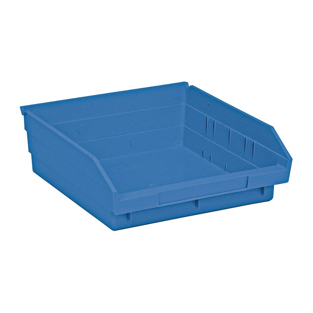 QUANTUM STORAGE SYSTEMS QSB109BL Shelf Bin,Blue,Polypropylene,4 in 9NPN0