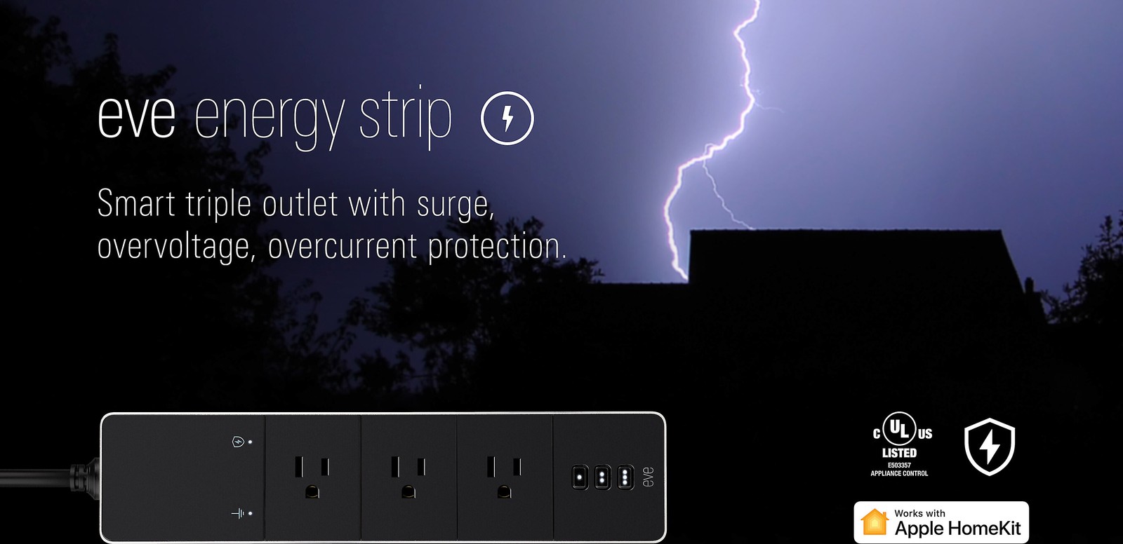 Eve Energy Strip Connected Triple Outlet