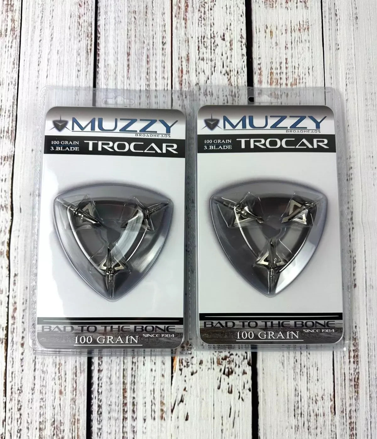 2 packs 🏹🎯 Muzzy 3 BLADE Trocar 100 Grain Archery Hunting Fixed Broadhead 🏹🎯