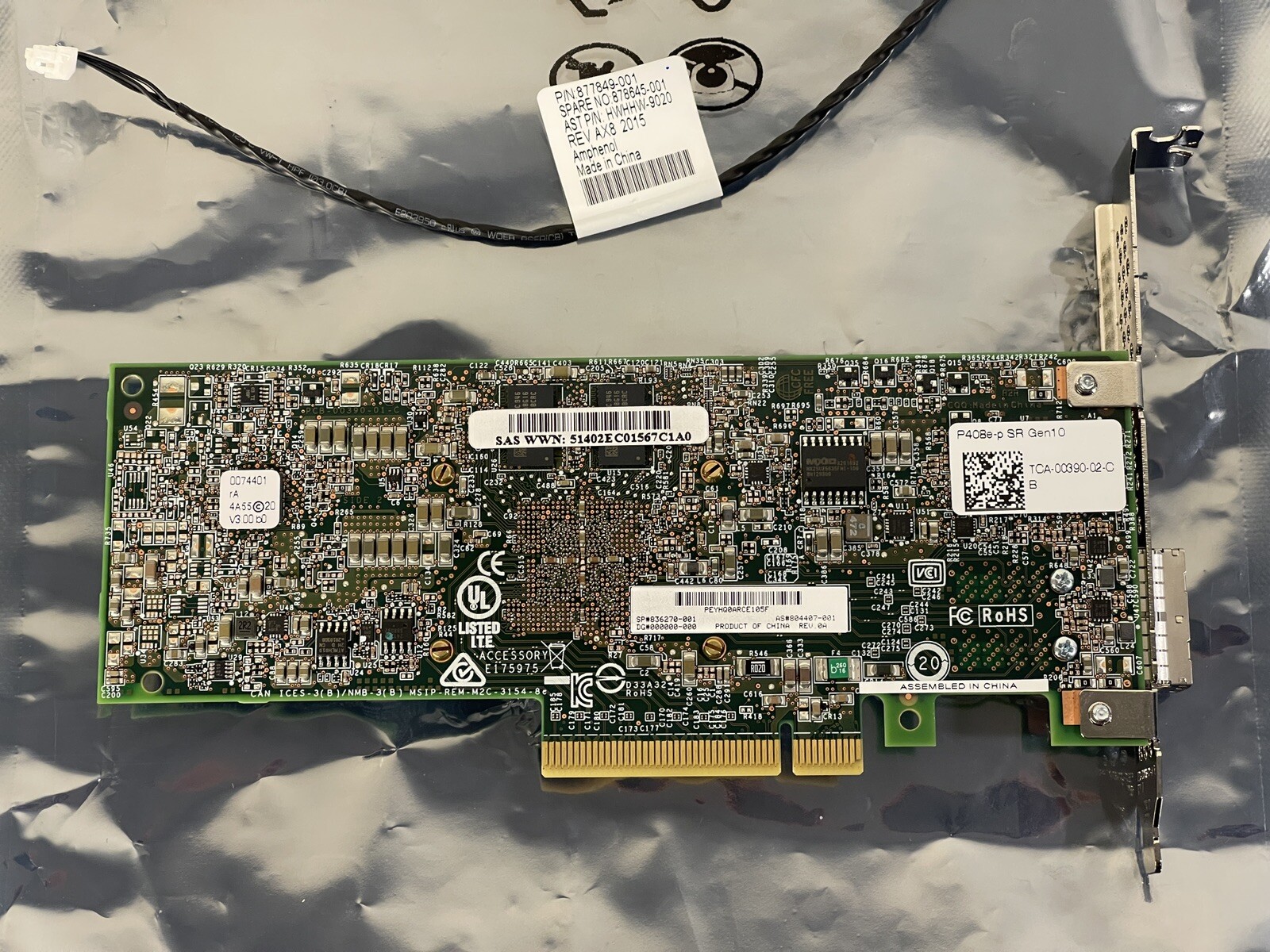 HPE P408e-p Smart Array SR 12G/s External Controller 4GB Cache PCI-e SATA SAS