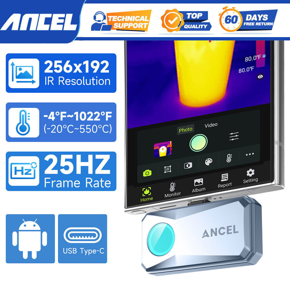 Infrared Thermal Imaging Camera IR Imager USB Type-C for Android Mobile Phone US