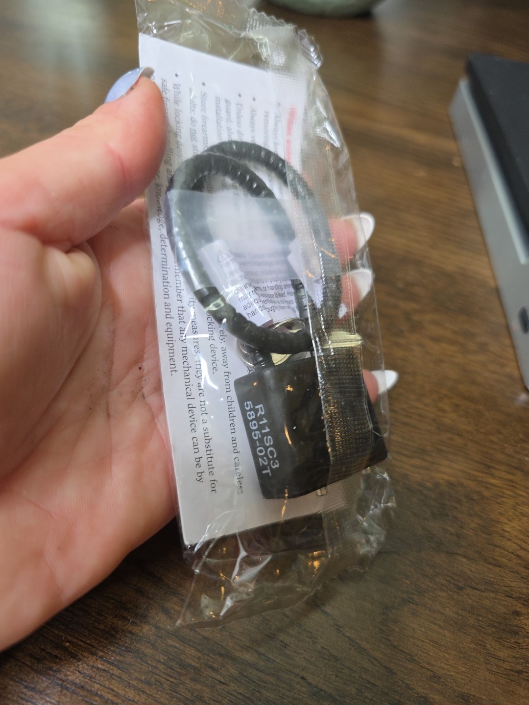 Ruger R11SC3 Firearm Cable Lock With 2 Keys Black 30mm