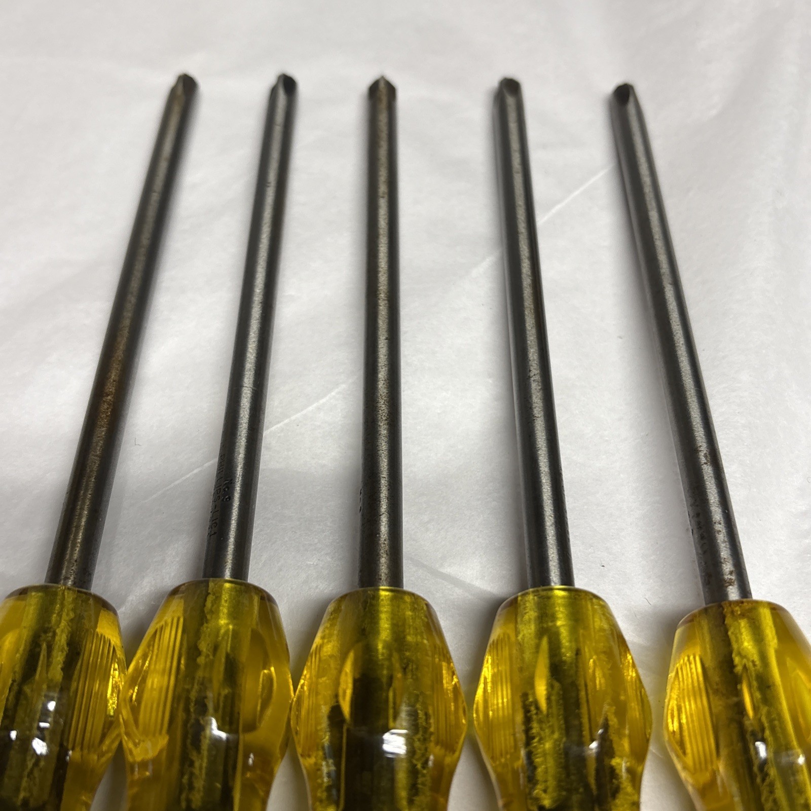 Vintage Stanley Utility 703-3 Phillips Head #3 Tip Screwdriver USA Lot Of 5 NOS