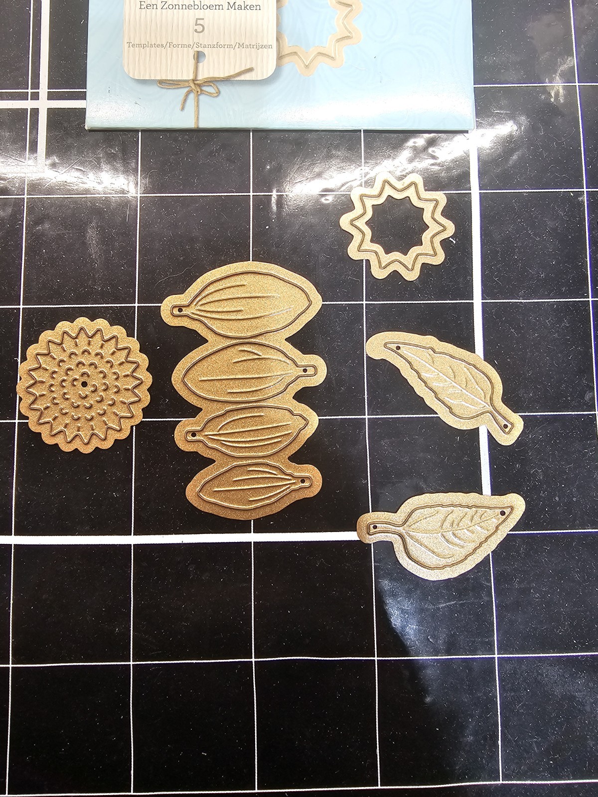 Spellbinders 5 Die D-Lites Cut Emboss Stencil CREATE A SUNFLOWER