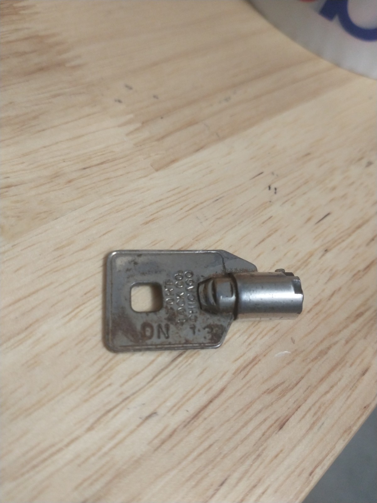 Vintage Coca-Cola drink vending machine key number #DN 13 Fort Lock Co.