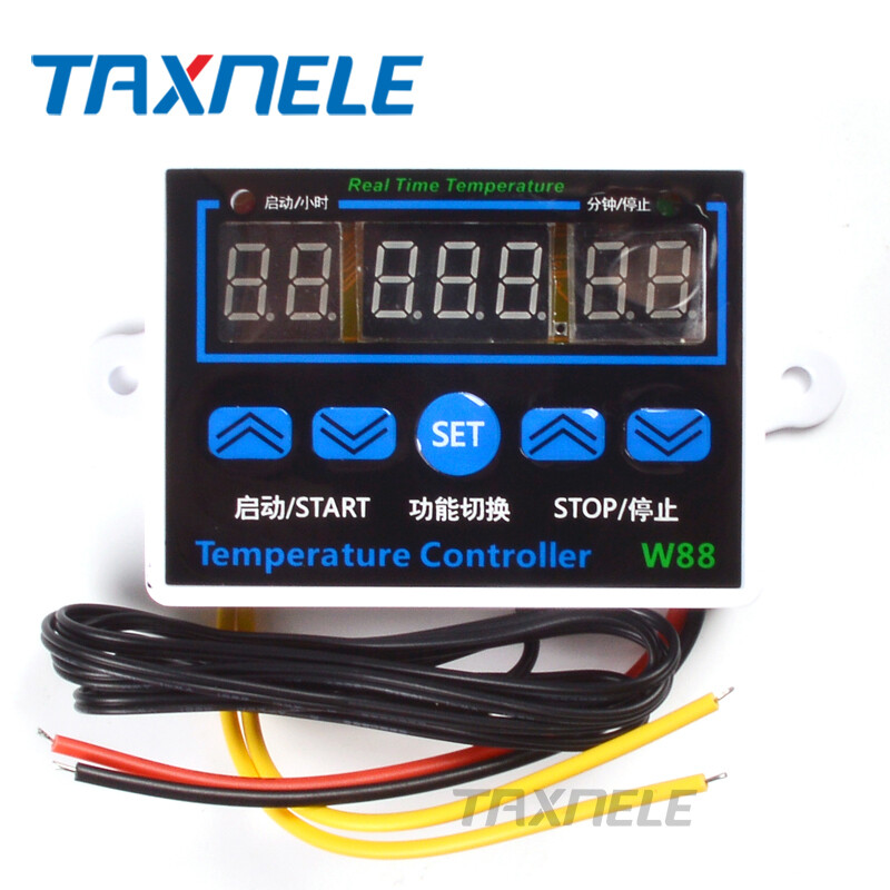 W88 Digital Thermostat 12V 220V Temperature Controller Triple Display Swith