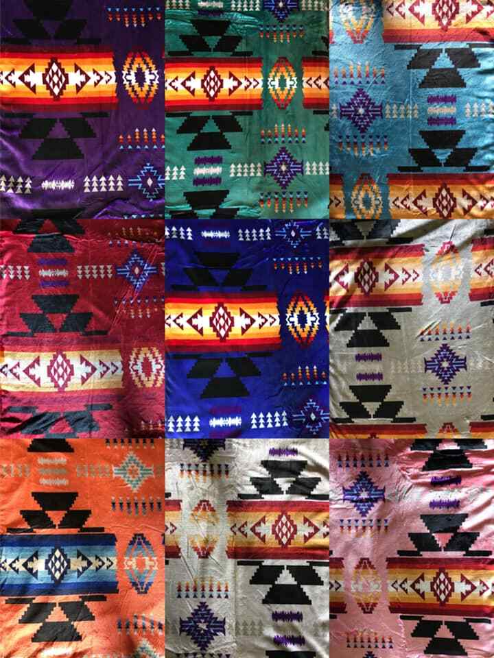 Native American Design Super Soft Plush Reversible Blanket
