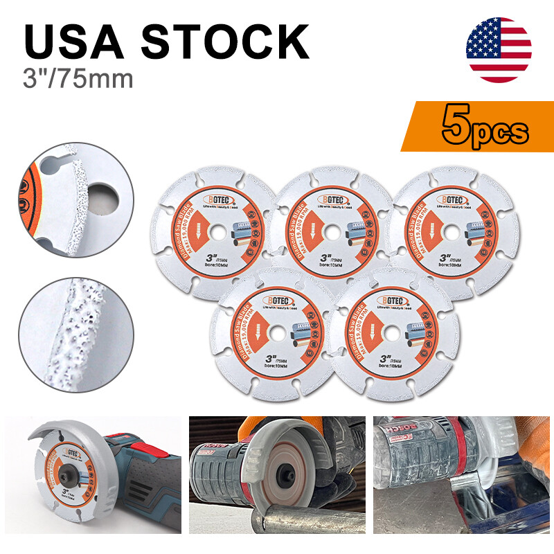 Diamond Blade 3''/75mm Cutting Disc Mental Saw Blade for Rebar Steel Pipe BGTEC