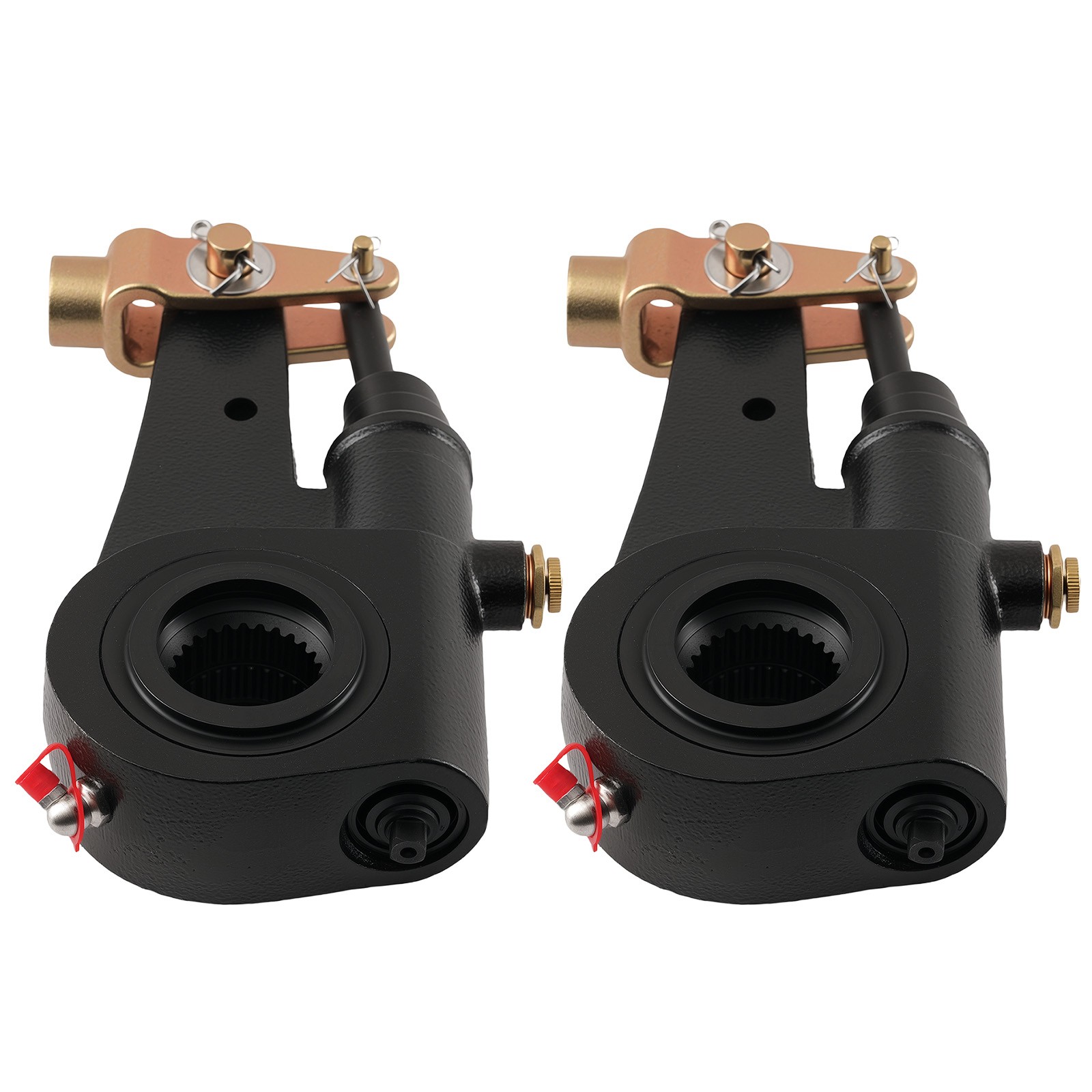2pcs 6"-28 Spline Automatic Slack Adjuster for Meritor R801074 R803112 Black