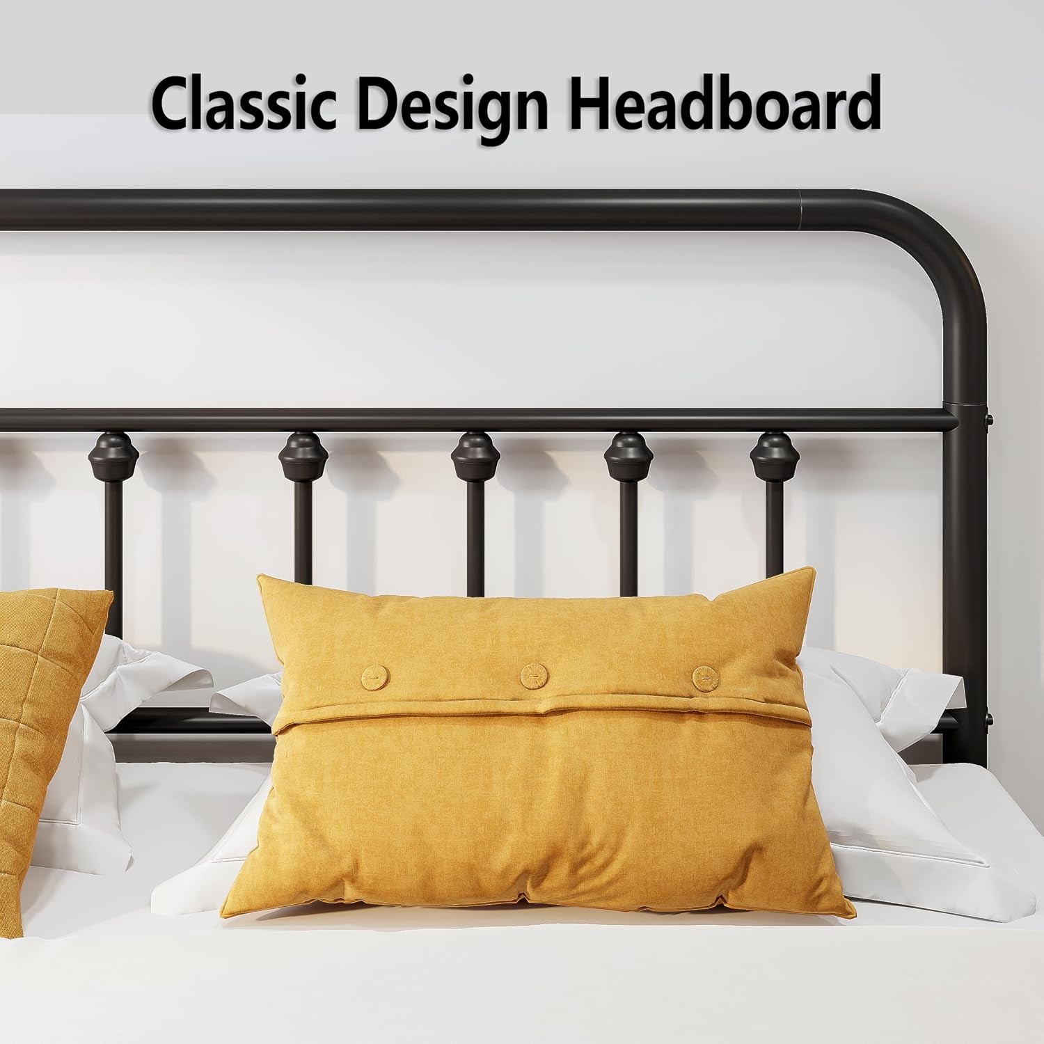 Metal Bed Frame,Full Size Bed Frame W/ Headboard,Structurally Stable Heavy Duty