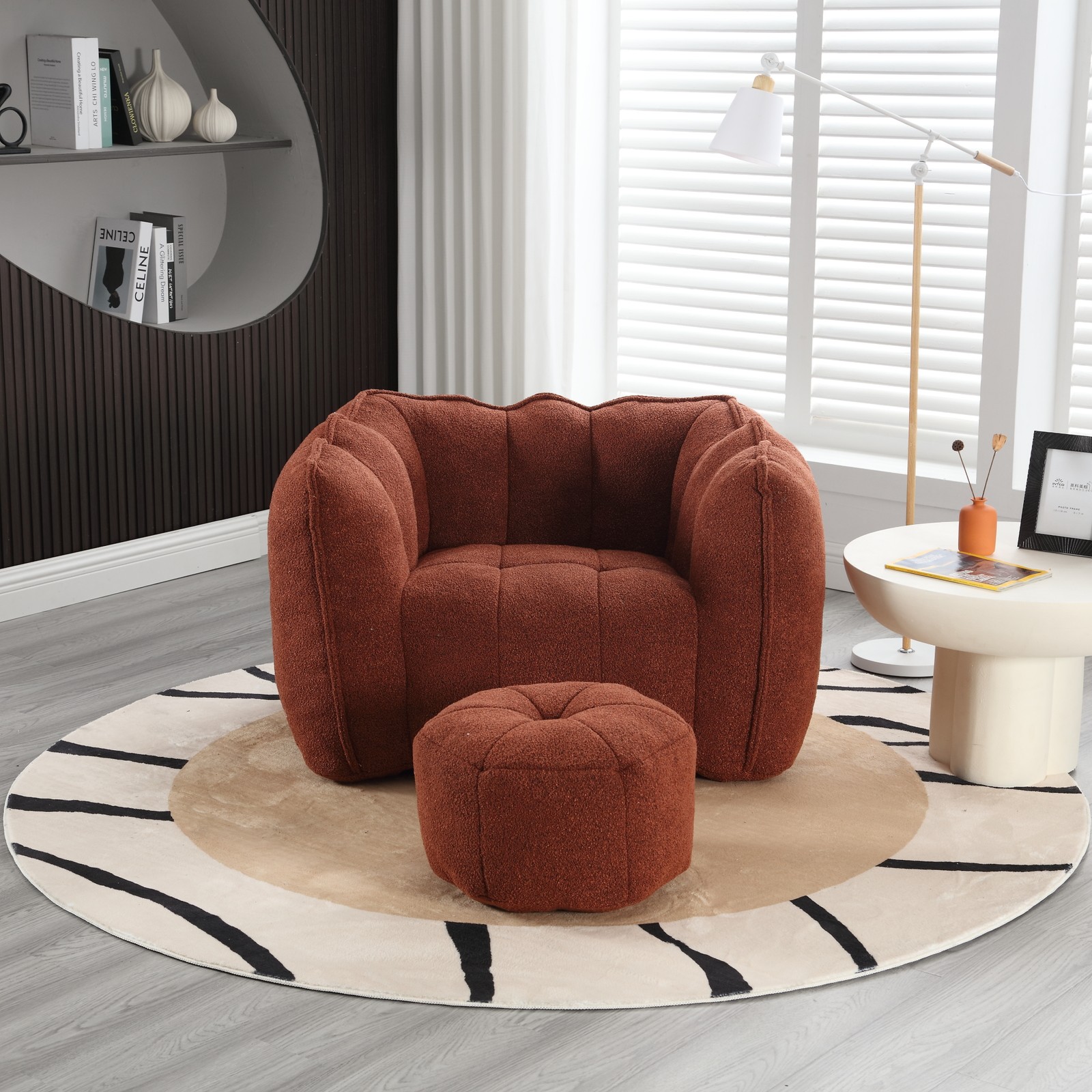 Soft Bean Bag Chair with High Resilient Foamfor living room and bedroom,Comfor
