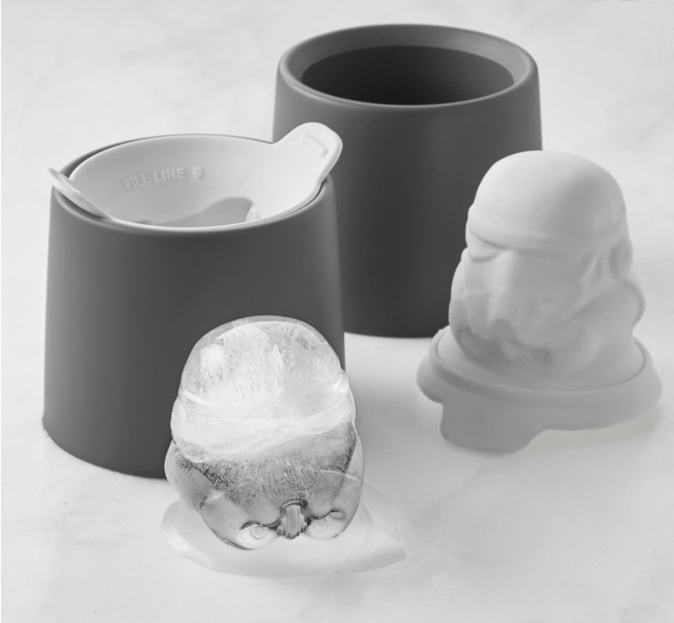 Williams Sonoma Set Of 2 Star Wars Ice Cube Tray Molds Silicone Storm Trooper