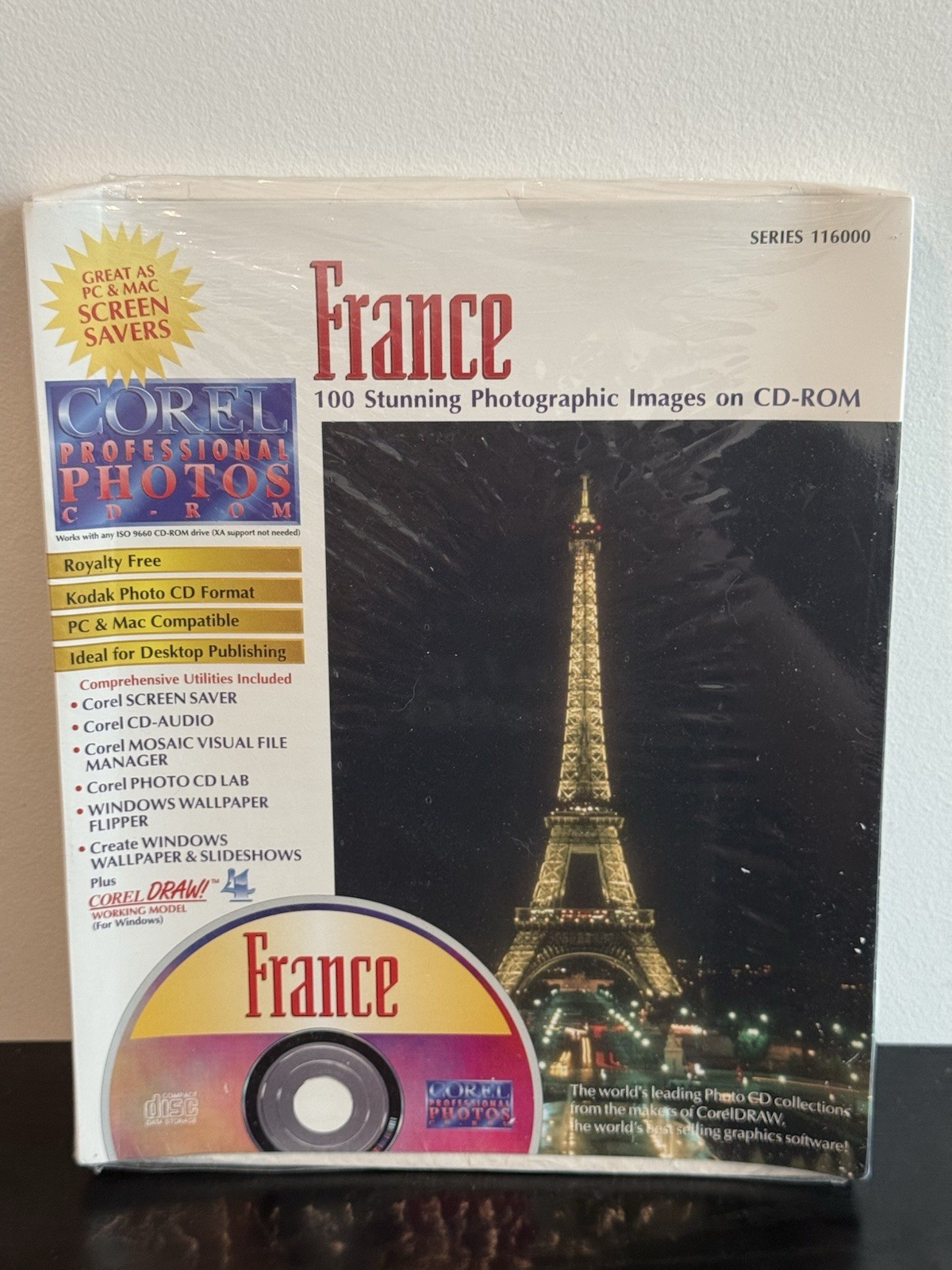 Corel Professional Royalty free photos CD-ROM 100 Photos France • SEALED