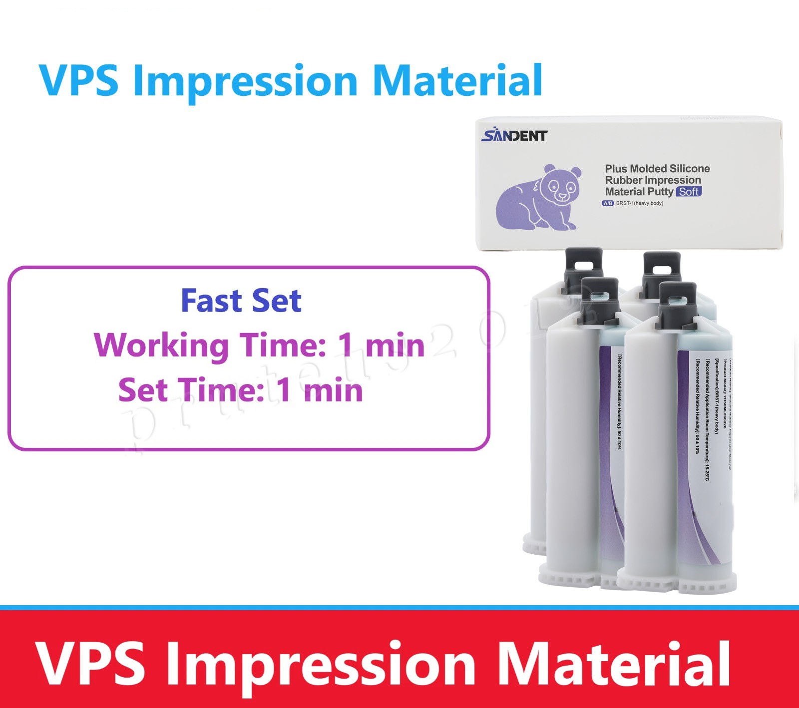 Dental VPS Impression Material Heavy /Medium Body /Light Body - Fast Set