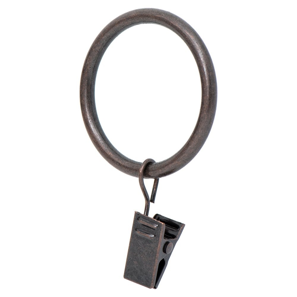 Ivilon Drapery Curtain Clip Rings - Clips Set of 14 (1.7"), Oil Rubbed Bronze