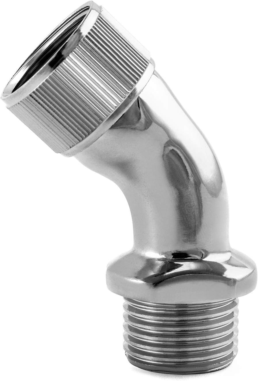 Elbow Adapter for Shower Head, Chrome Copper 1/2" Extender Connector
