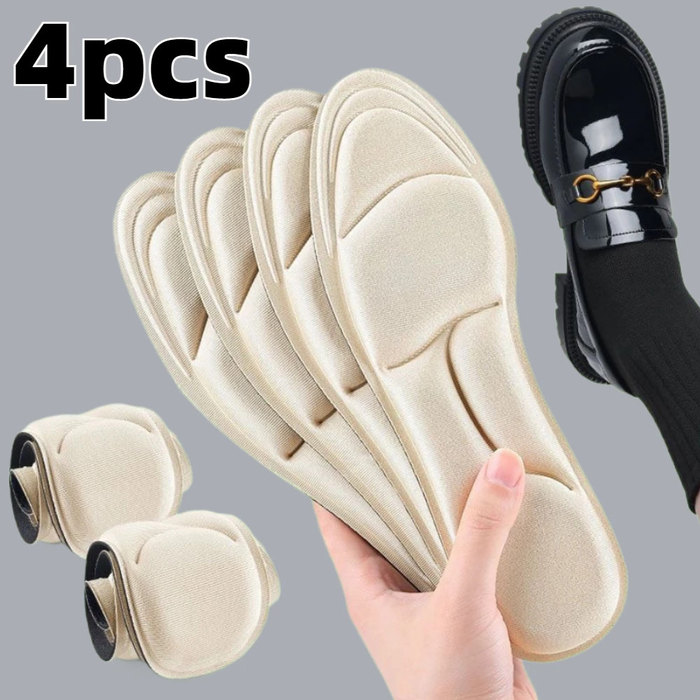 4PCS 5D Massage Memory Foam Insoles Thickening Breathable Cushion Cushioning Com