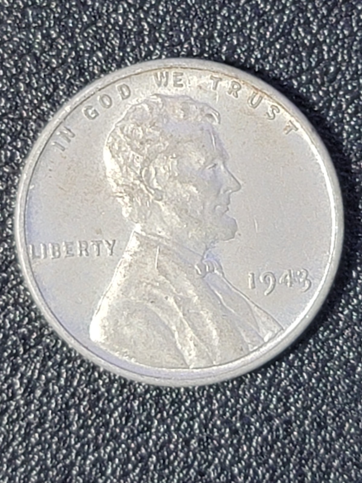 1943 Steel Lincoln Wheat Cent • XF • WWII Issue • Zinc‑Coated Steel • KM#132a