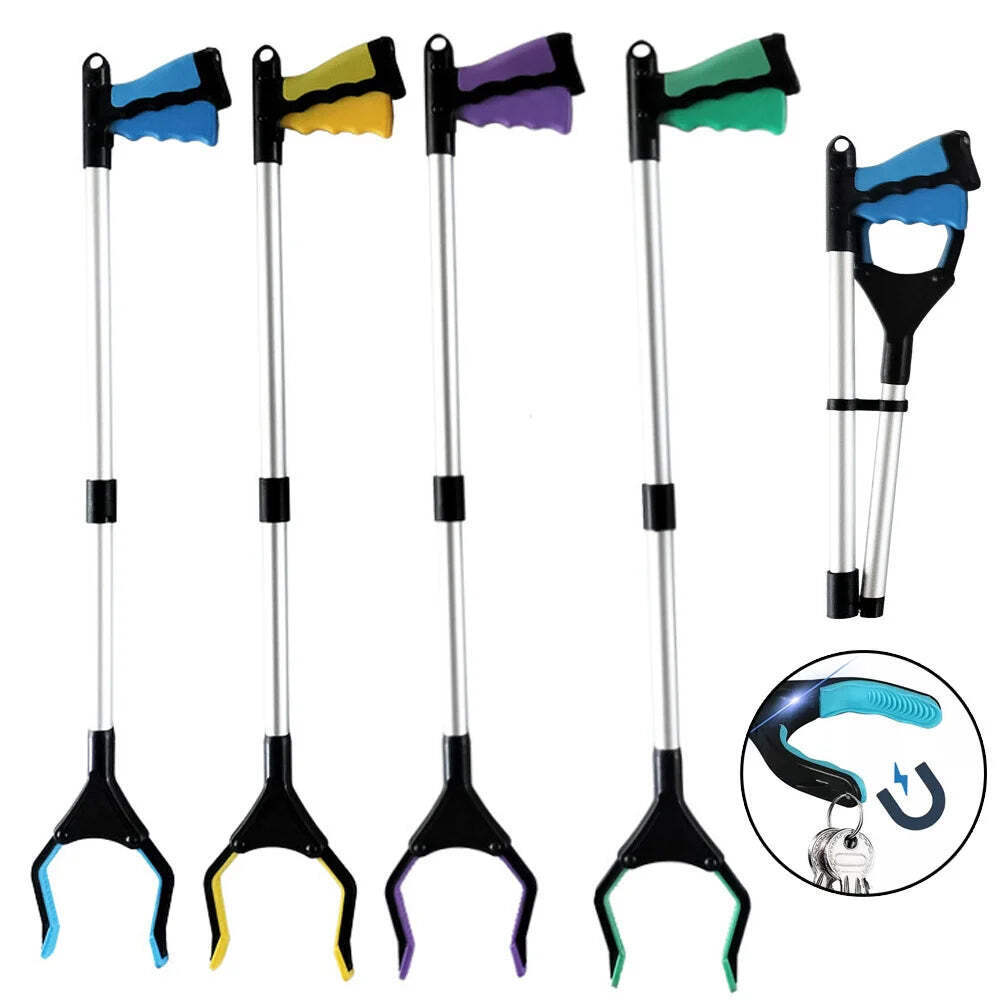 Foldable Litter Reachers Pickers Gripper Extender Hand Tools Portable Collapsibl