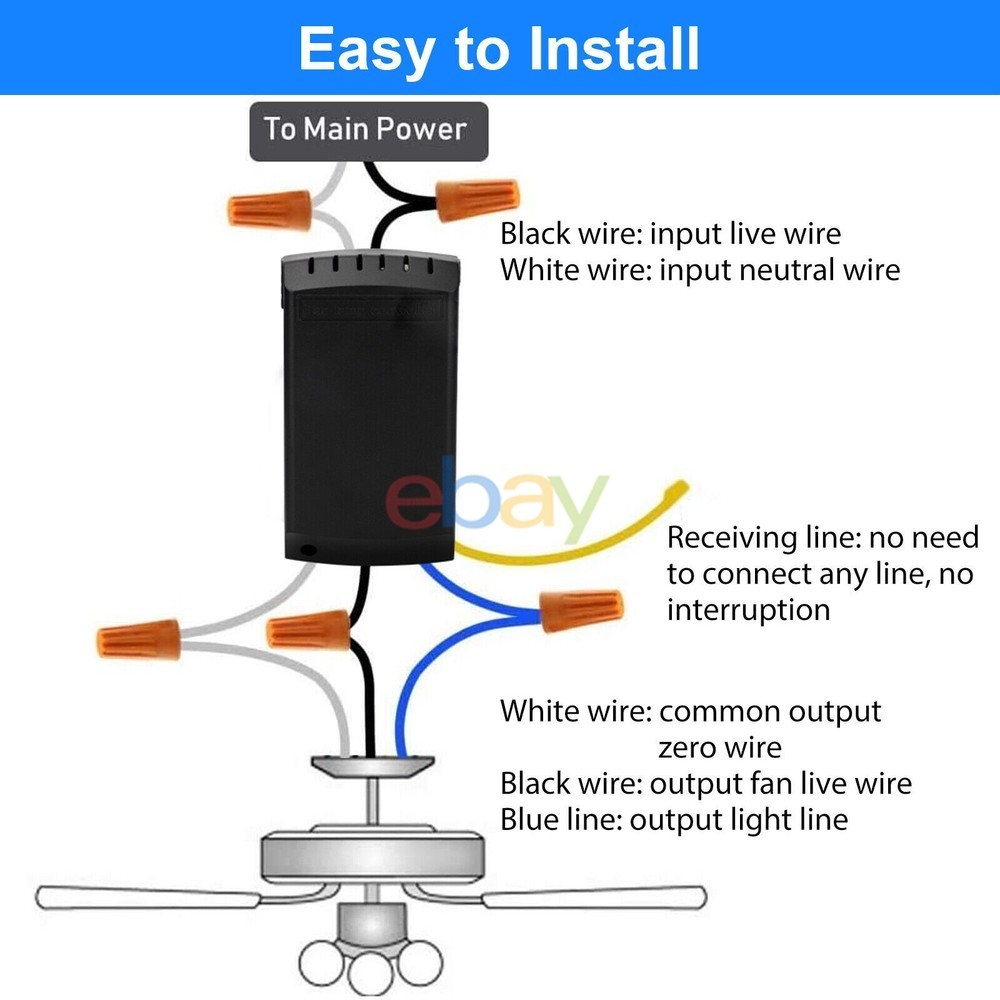 Universal Ceiling Fan Lamp Light Timing Wireless Remote Control Receivers...