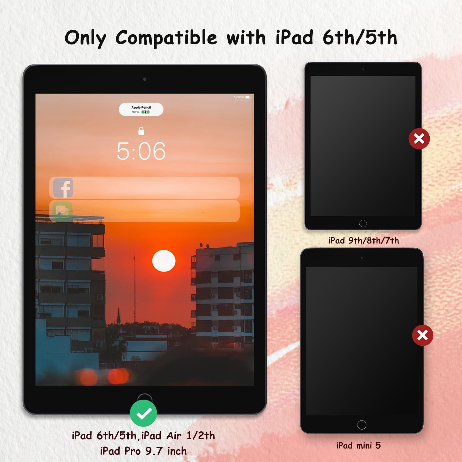 bersem 2 Pack Paperfeel Screen Protector - Matte iPad 9.7 inch, inch