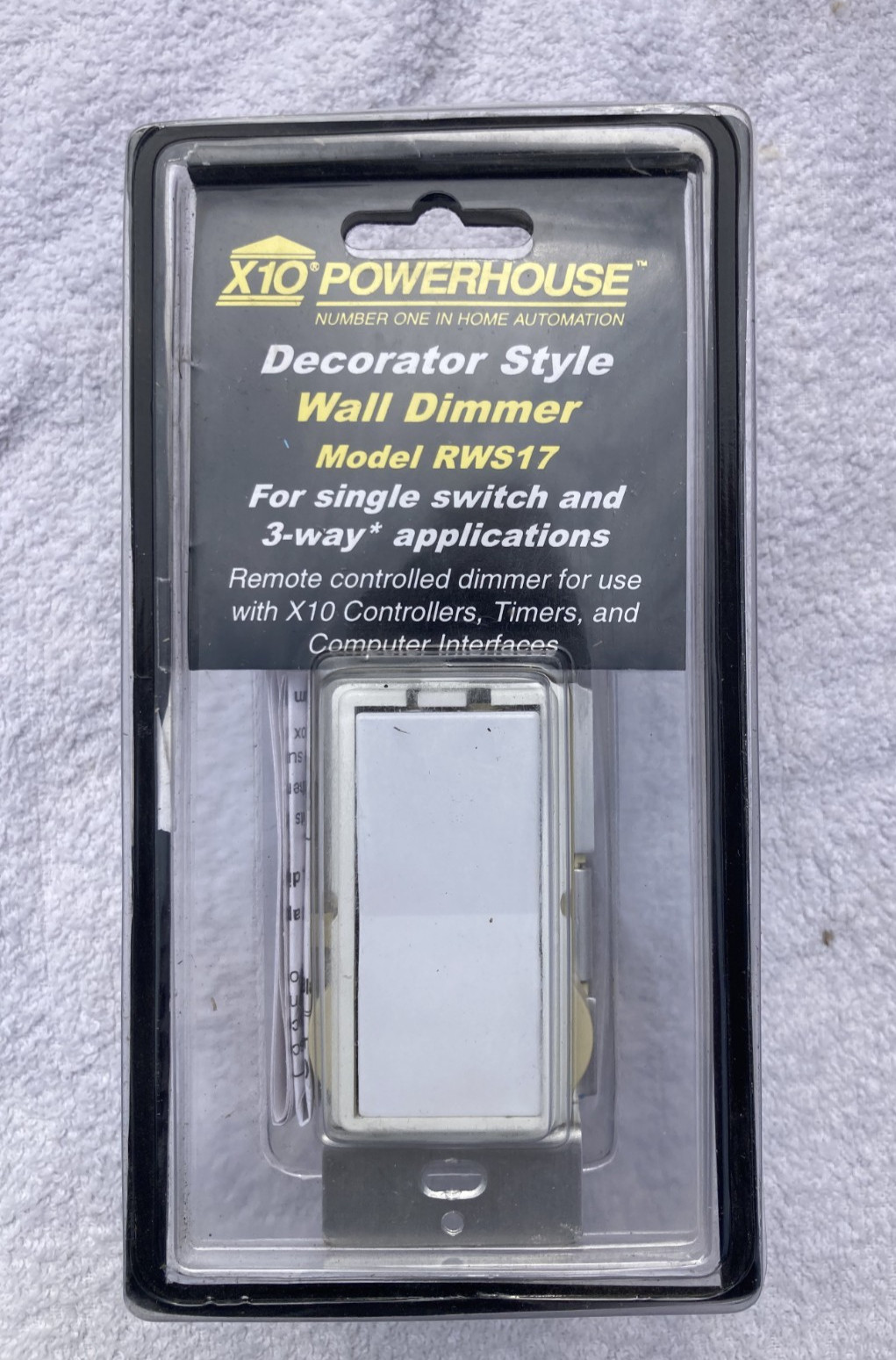X10 Powerhouse Decorator Style Wall Dimmer RWS17 White/Ivory Switch Single/3way