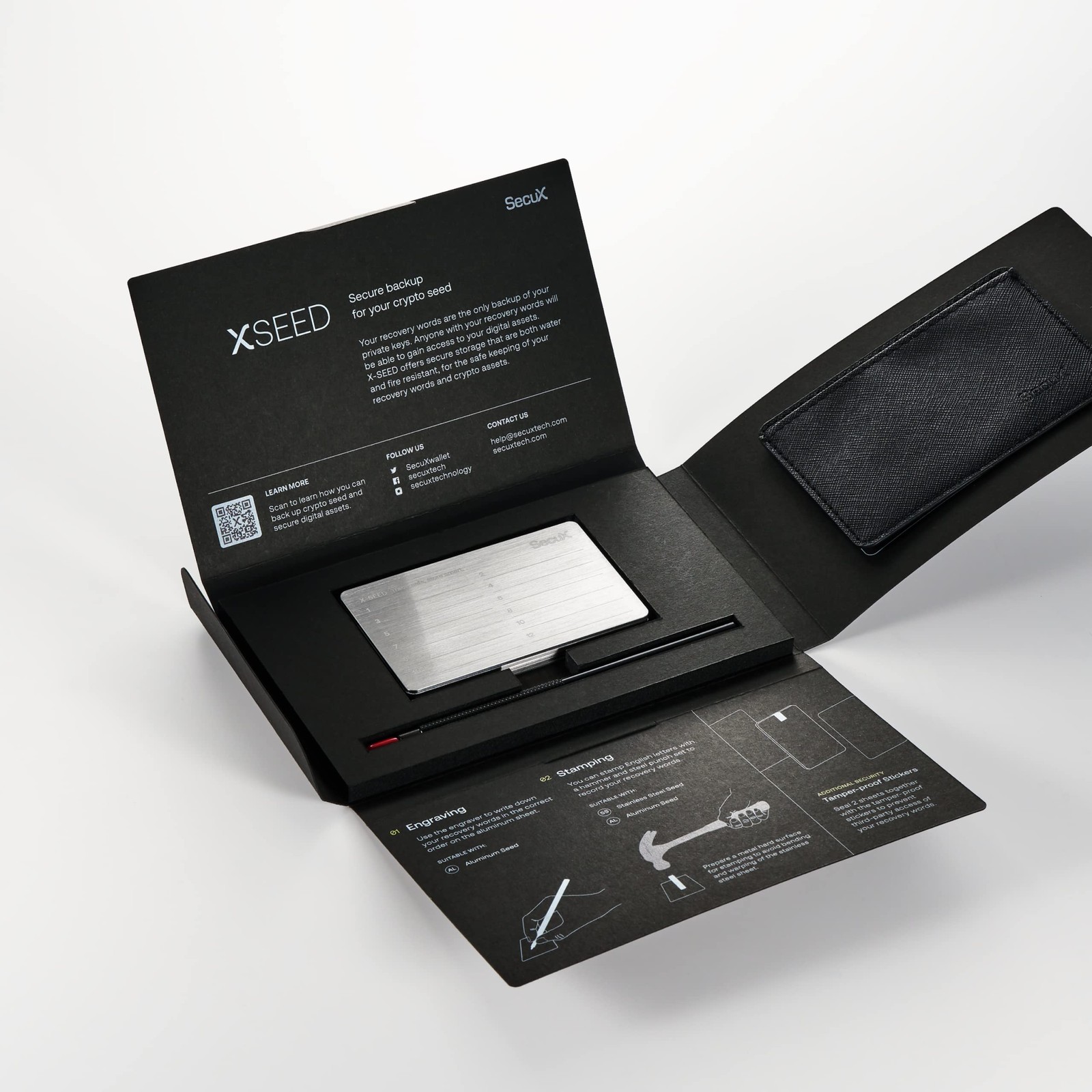 SecuX – XSEED - Secure Bitcoin Small (approx. 2-3" x x 0.5"), Silver