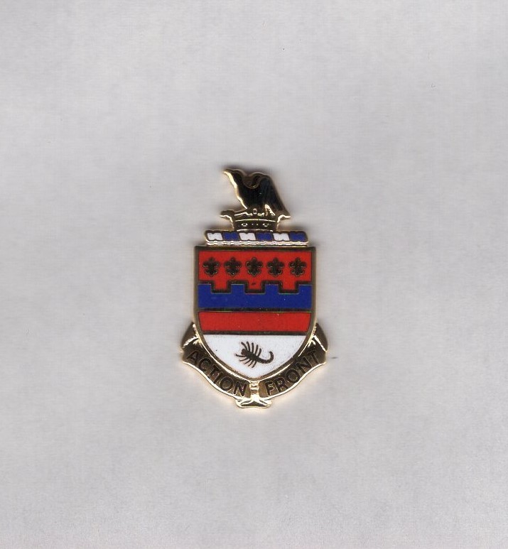 US Army 146th Field Artillery FA crest DUI clutchback c/b badge G-23