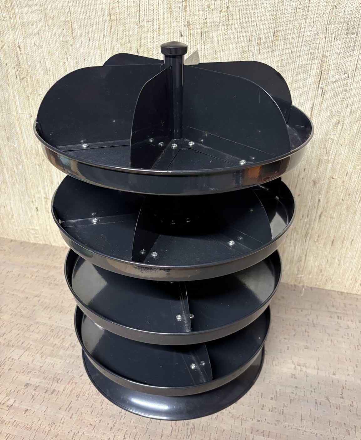 Industrial Bench Top 4 Tier Rotating Parts Tool Bin Rotabin Style 18" X 12"
