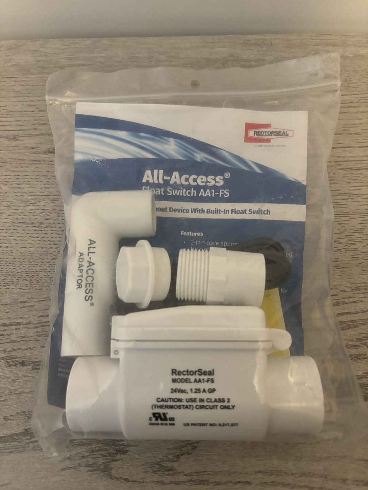 Rectorseal All-Access Condensate Cleanout w/Built-In Float Switch AA1-FS