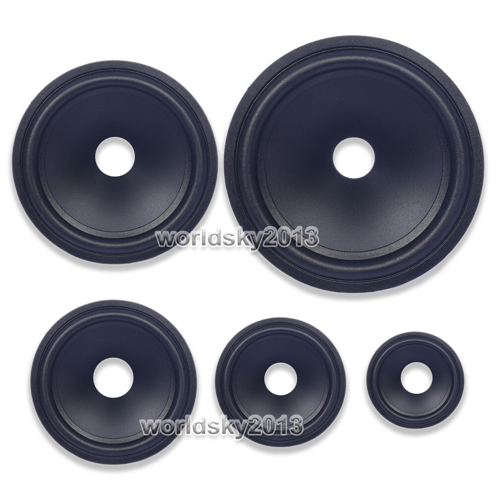 2x 3"-8" inch Speaker Cone Paper Basin Bass Drum Paper Rubber Edge 20/25mm Core