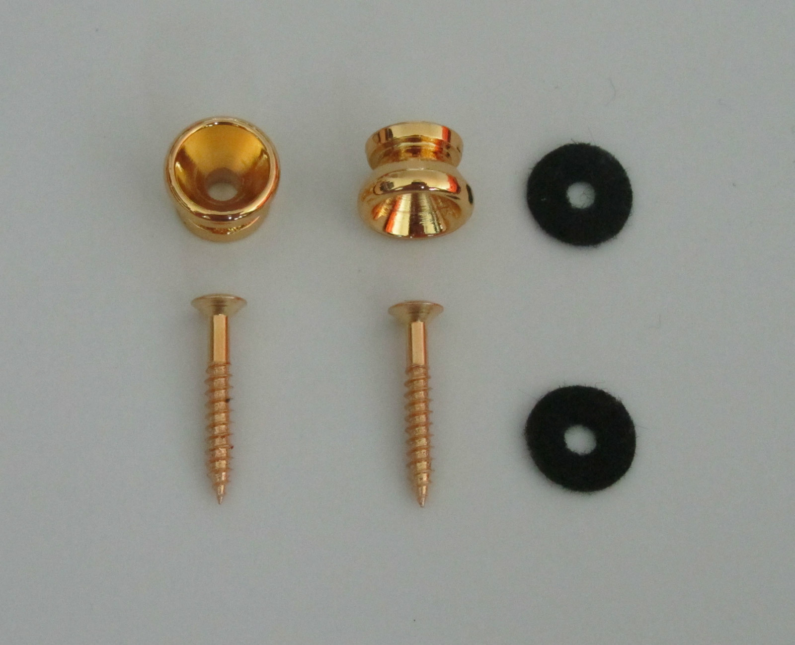 2x Guitar Strap Buttons Knobs Guitar End Pins Gold !