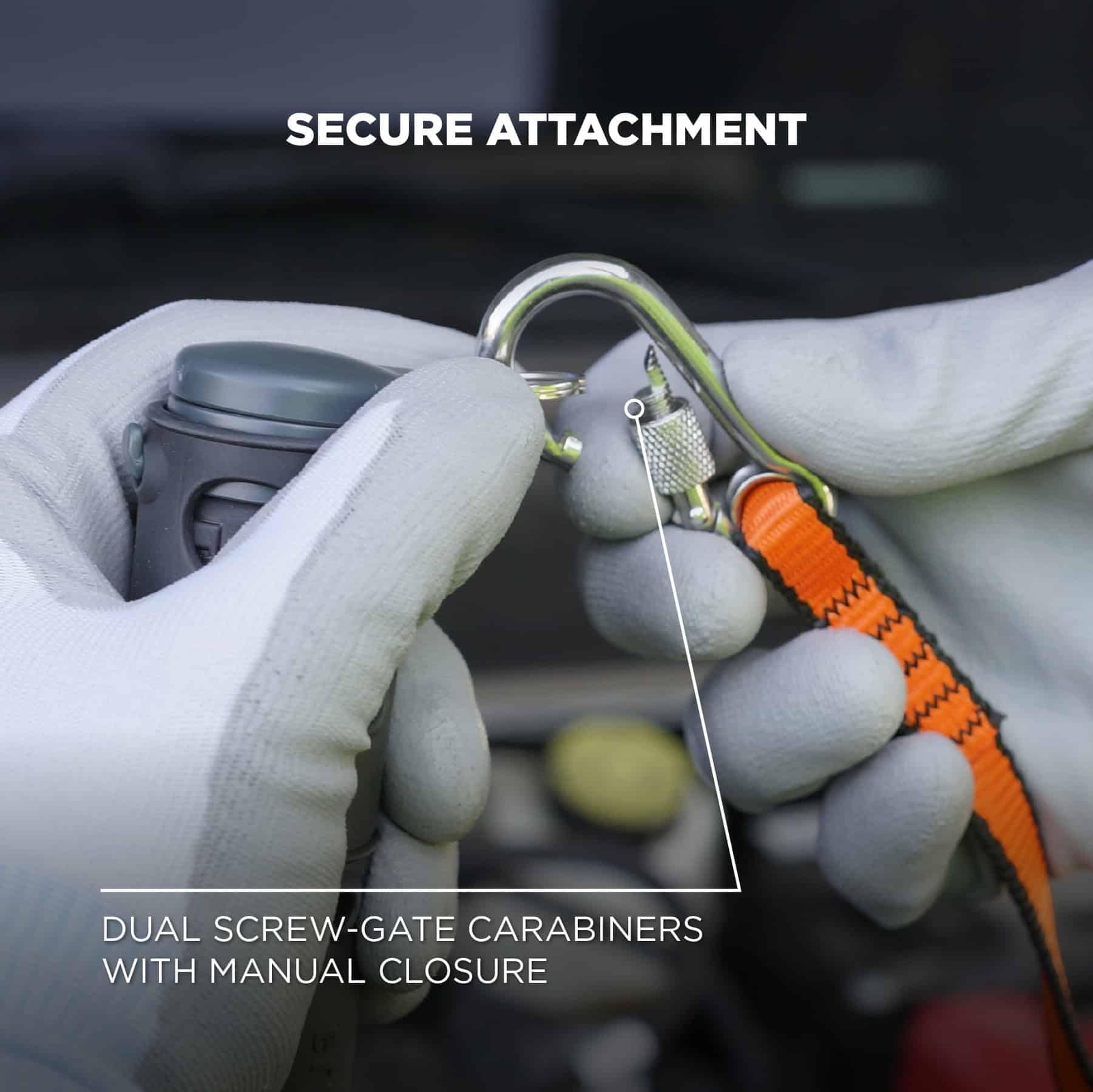 Squids 3154 Nylon Web Tool Tether 12 inch Short Lanyard - Dual Screw-Gate Car...