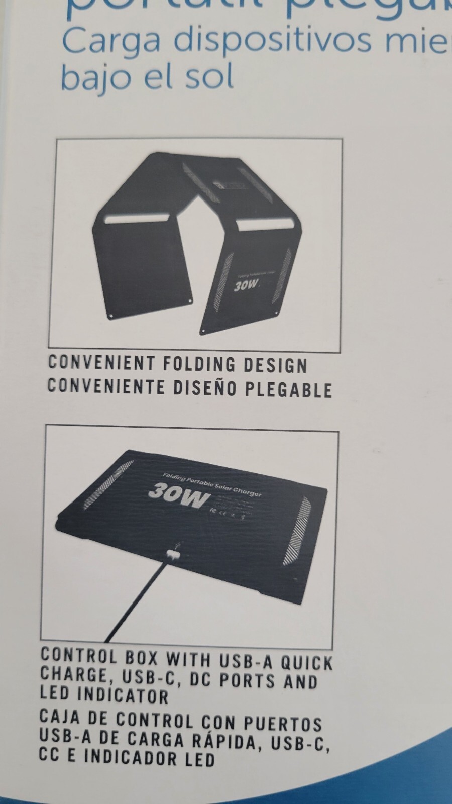 UTILITECH SOLAR PANNEL PORTABLE CHARGER 5437962 19.8VOLTS NEW