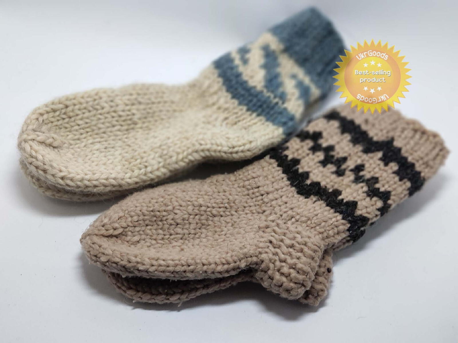 2 Pairs Unique Sheep Wool Socks 100% Natural Warm Handmade Casual All Sizes New