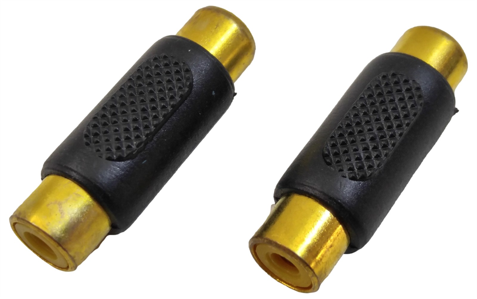 2 Lot Q-Power RSG2F-BK RCA Female to Female Coupler Adapter Gold Plated Black
