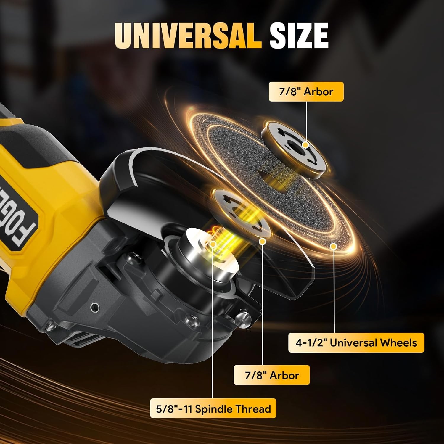 Cordless Angle Grinder 4-1/2 Inch Power Grinder Tool Compatible with Dewalt 20V