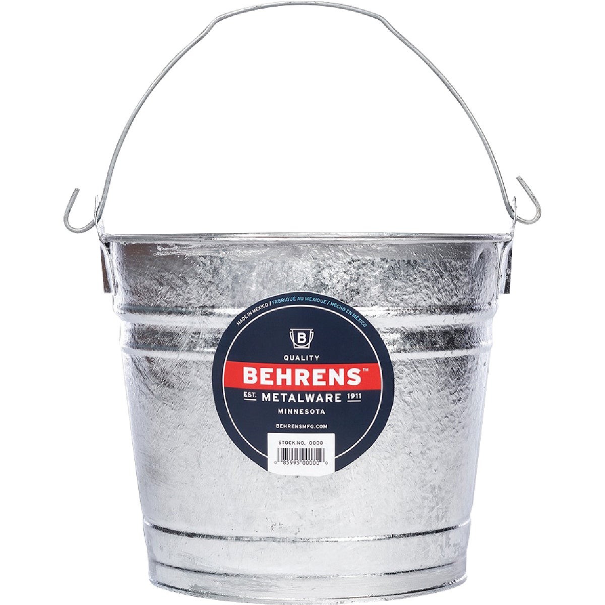 Behrens 8 Qt. Hot-Dipped Steel Pail 1208 Behrens 1208 085995000013 Hot Dipped