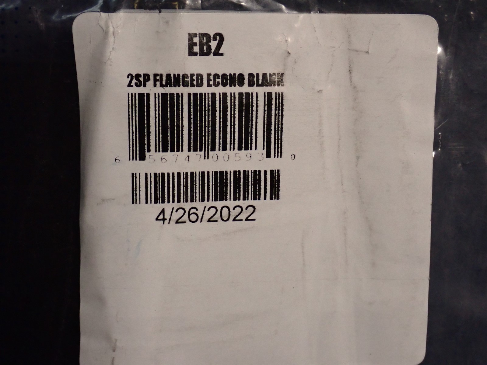 NEW! Middle Atlantic EB2 2RU 2 Space Flat Econo Blank Filler Panel (EC4)
