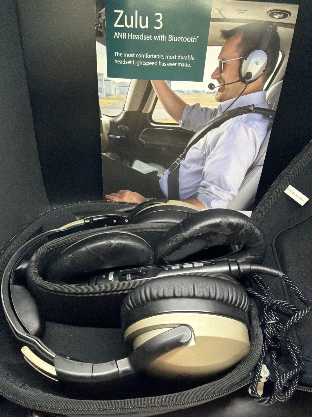 Lightspeed Zulu 3 Single U174 Helicopter Plug Bluetooth ANR Headset