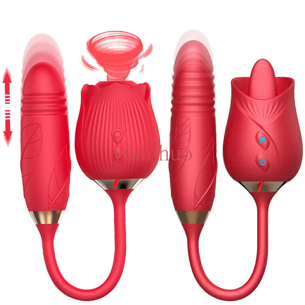 10-Speed-Rose-Female-Anniversary-Female-Gift-Massage-Tongue-Licking-Powerful-US