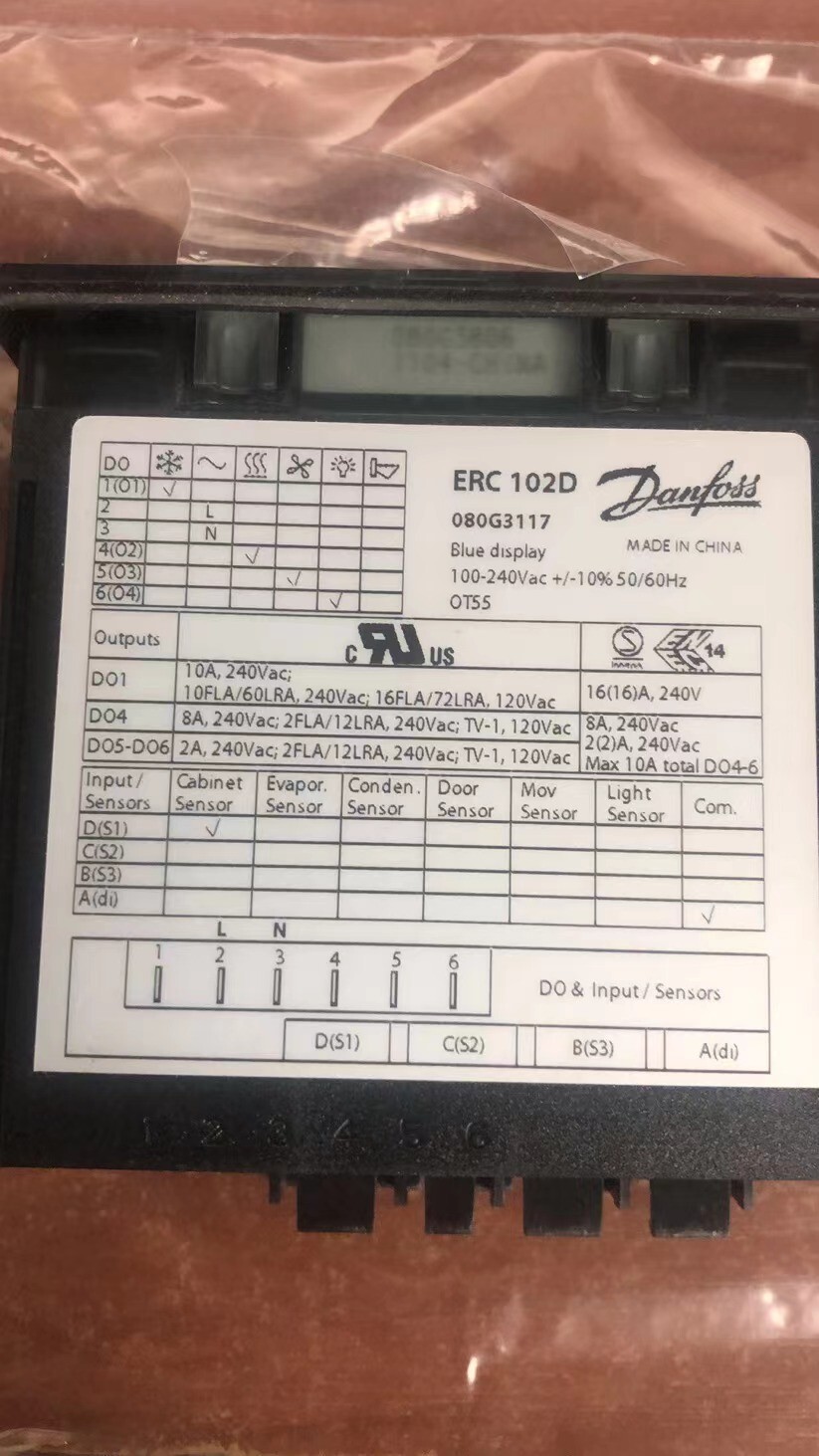 1Pc NEW Danfoss ERC102D Electronic Refrigeration Control #T4361 YS
