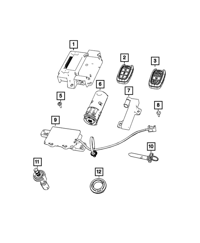 Genuine Mopar Key Sense Transmitter 68241533AD