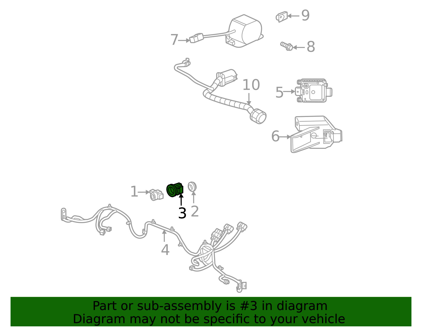 Genuine GM Parking Aid Sensor Bracket 84695396
